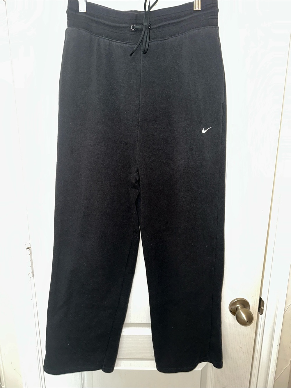 Nike Black Jogger Sweatpants with White Swoosh